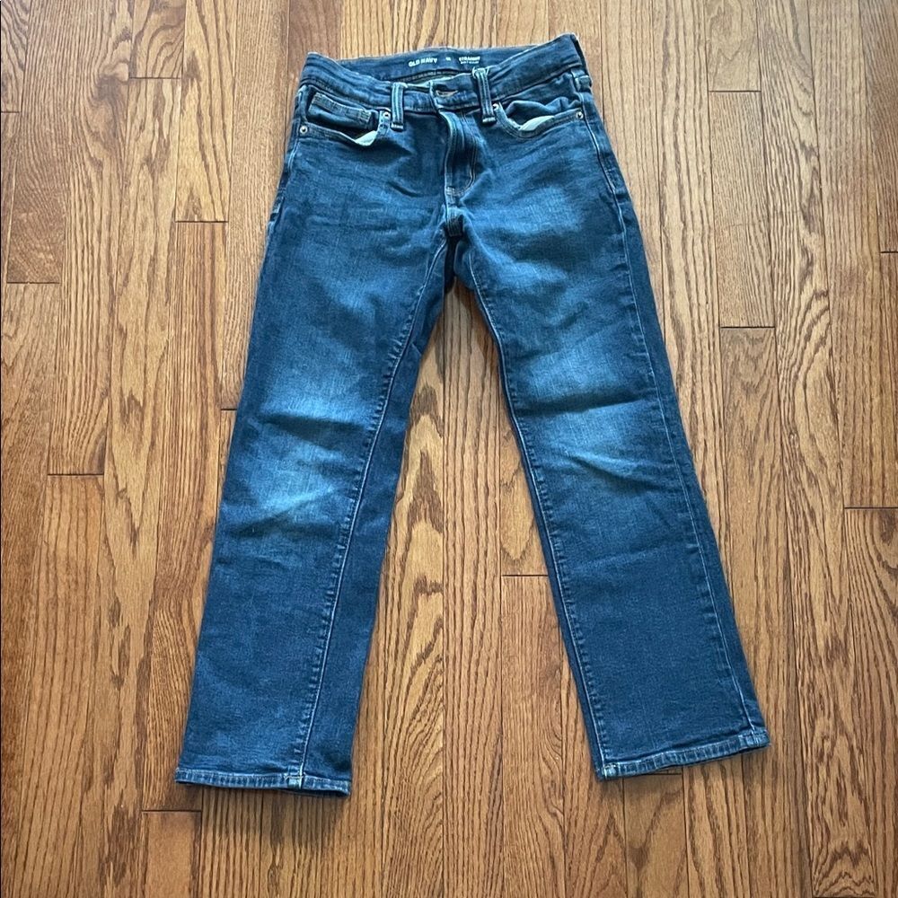 Old Navy Straight Leg Jeans Built in Flex Medium Wash Boy’s Sz 10